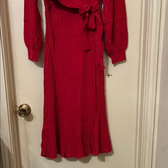 NWT Elegant Red Wrap Maternity Sweater Dress Large - Picture 4 of 6